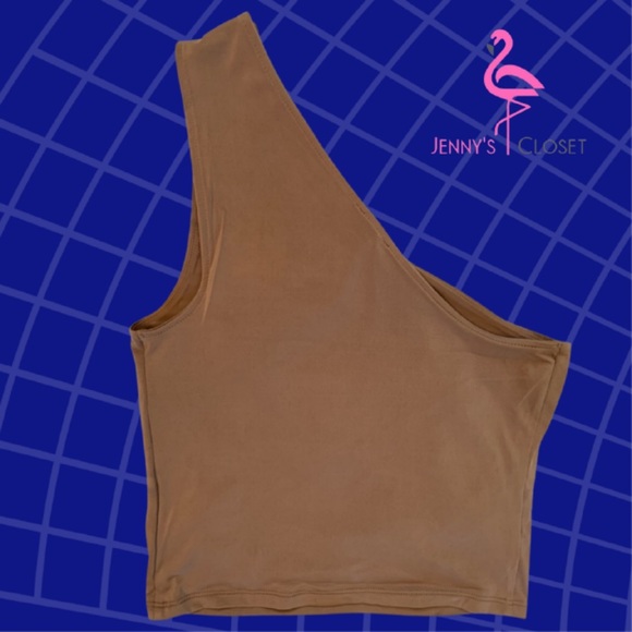 Express, Size X-Small, Tan One Shoulder Tank - Picture 2 of 4